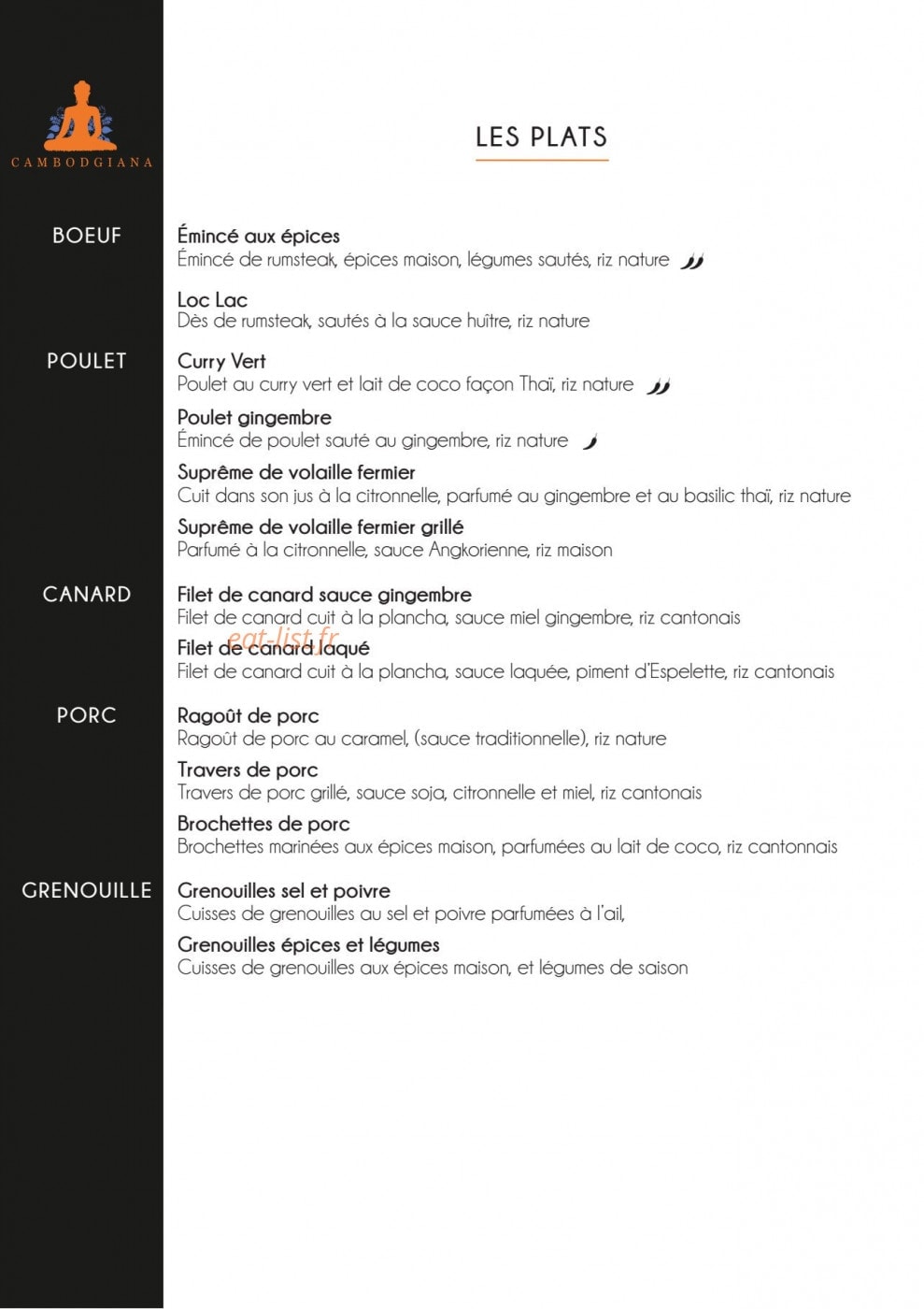 Le Cambodgiana — carte page 3