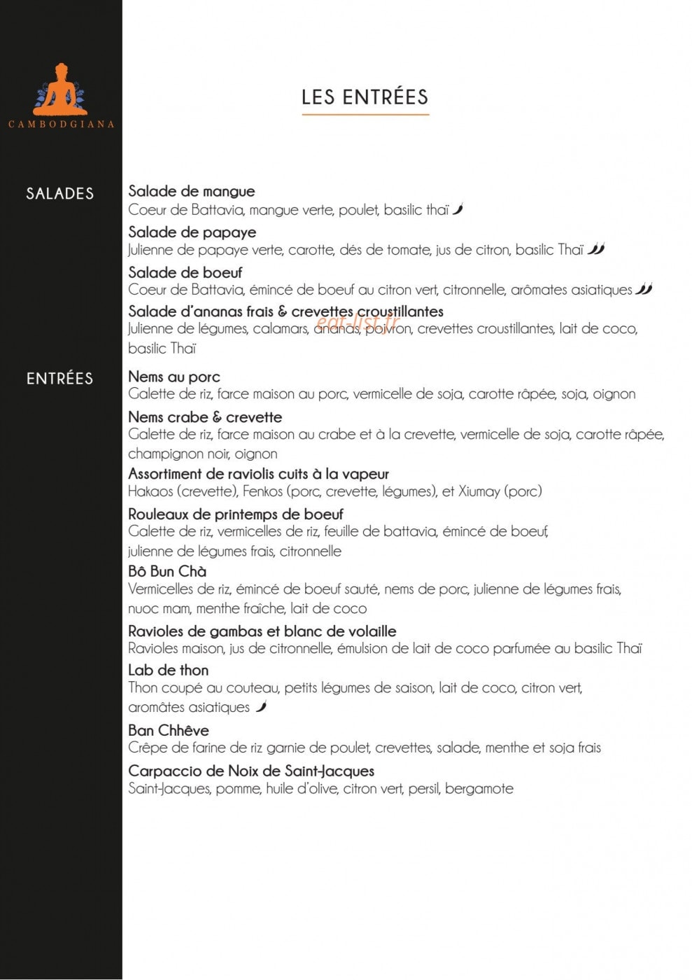Le Cambodgiana — carte page 2