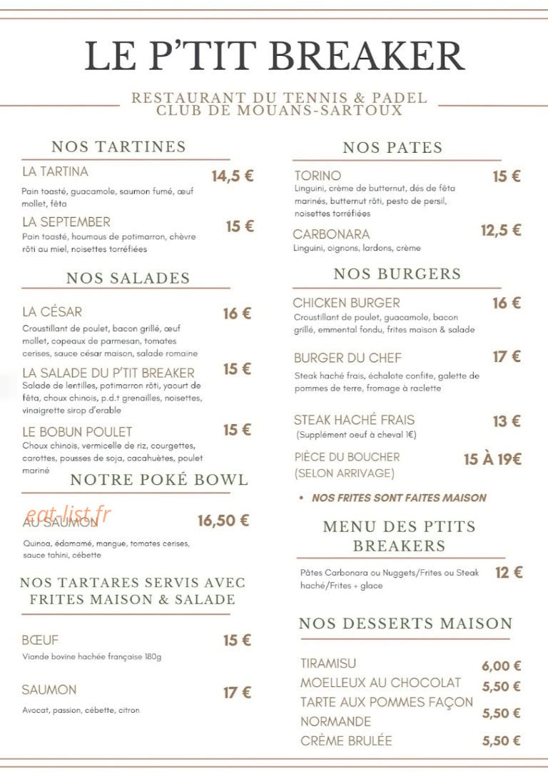 Le p'tit breaker — carte page 1
