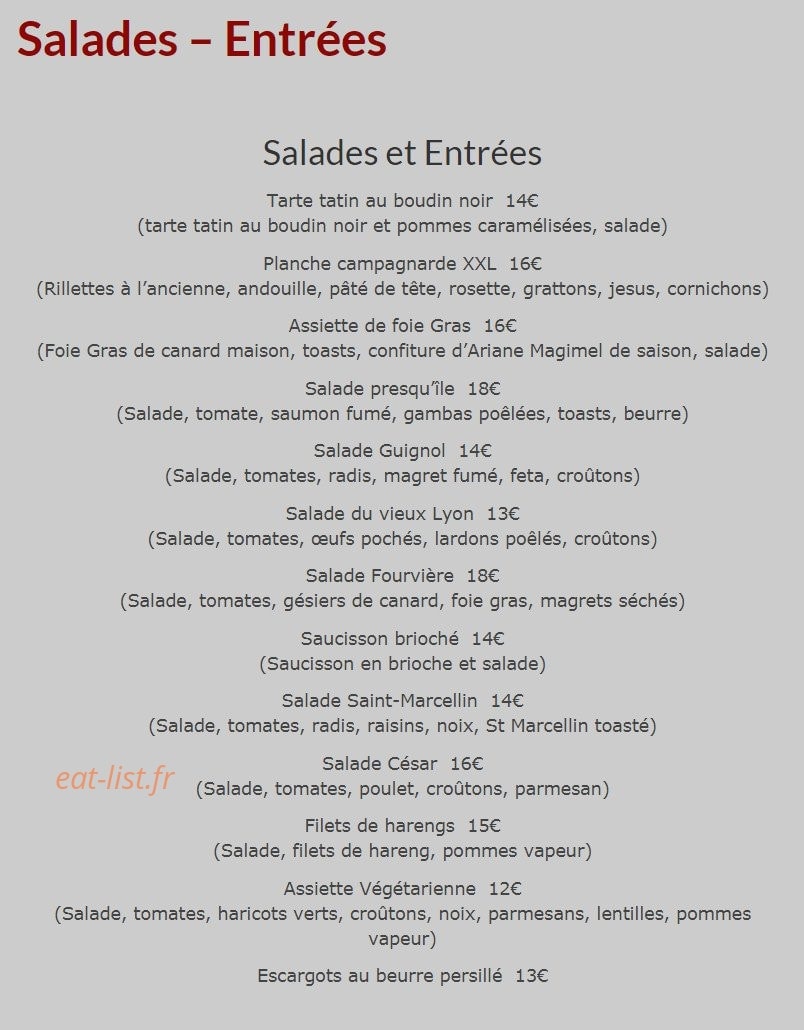 Le Petit Bouchon — carte page 3