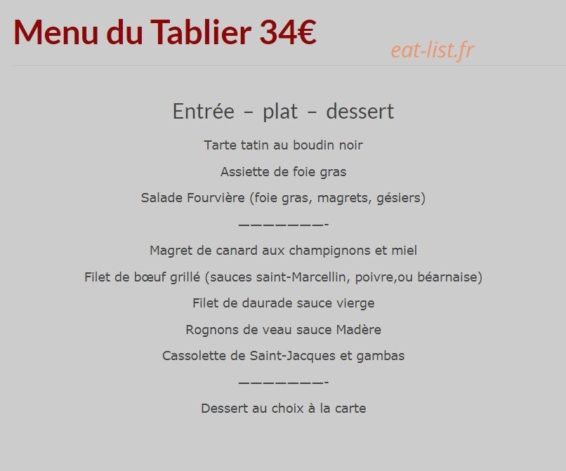 Le Petit Bouchon — carte page 2