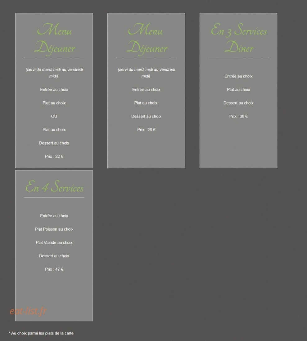 Le Relais De La Pinède — carte page 2