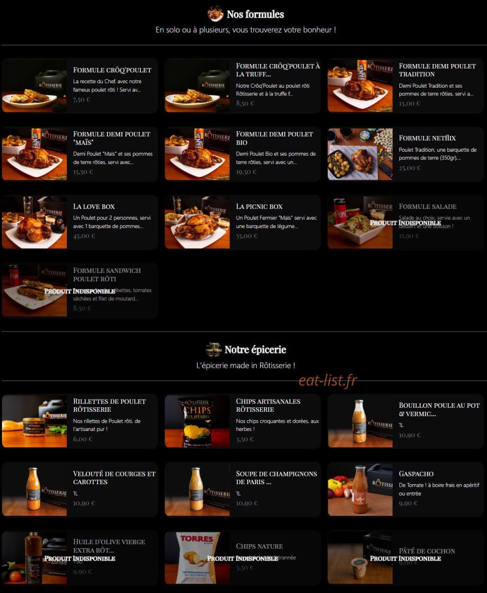 Rôtisserie — carte page 5