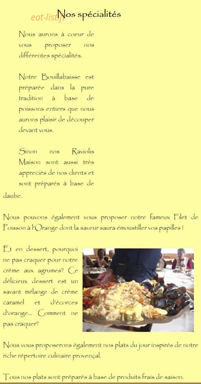 Chez Rose — carte page 2