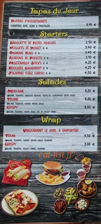Le saloon — carte page 1
