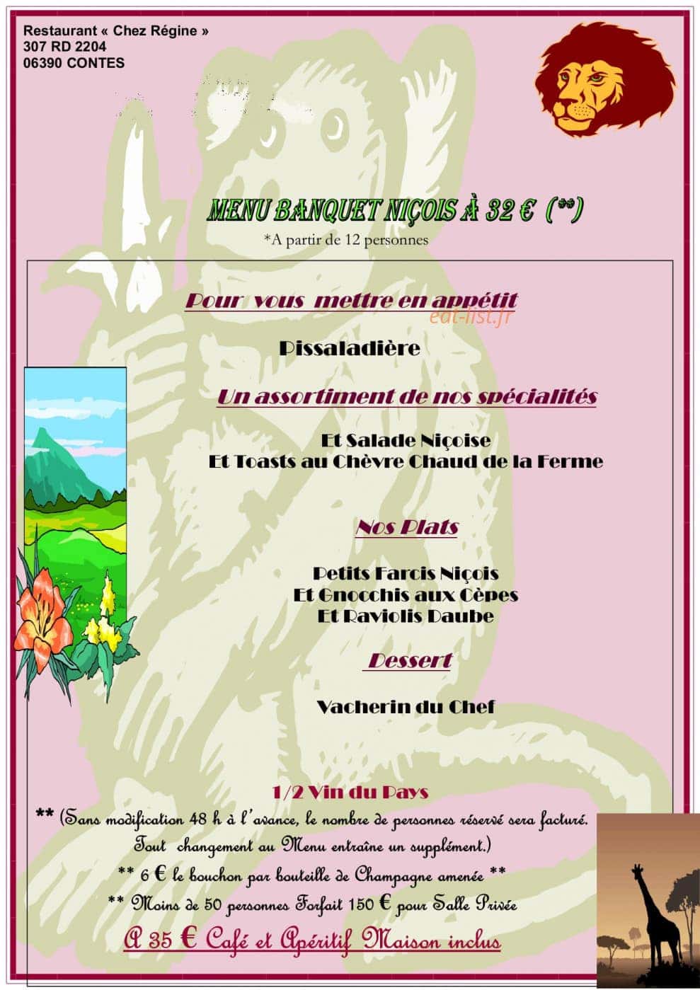 Restaurant Chez Régine — carte page 10