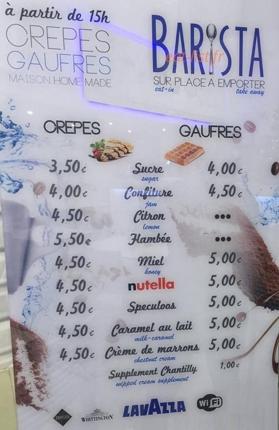 Barista — carte page 2