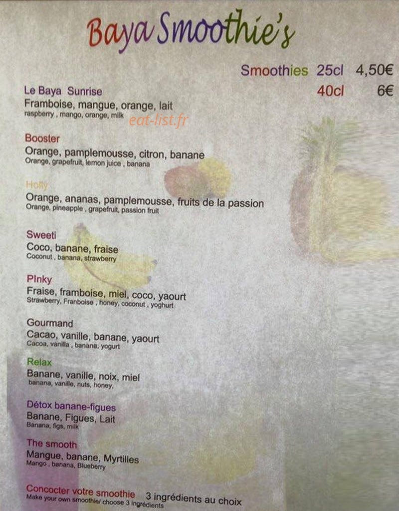 Baya — carte page 2