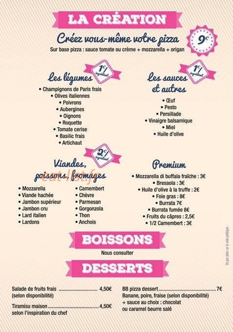 Bella pizza — carte page 4