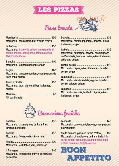 Bella pizza — carte page 2