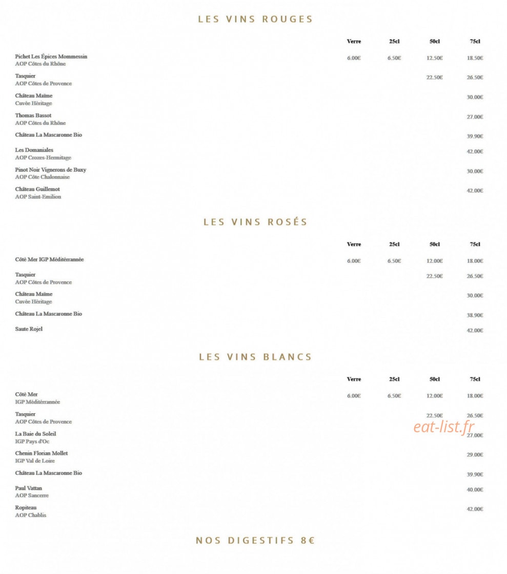 Bistrot de L'Etang — carte page 4
