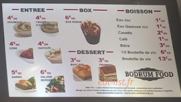 Bodrum Food — carte page 4