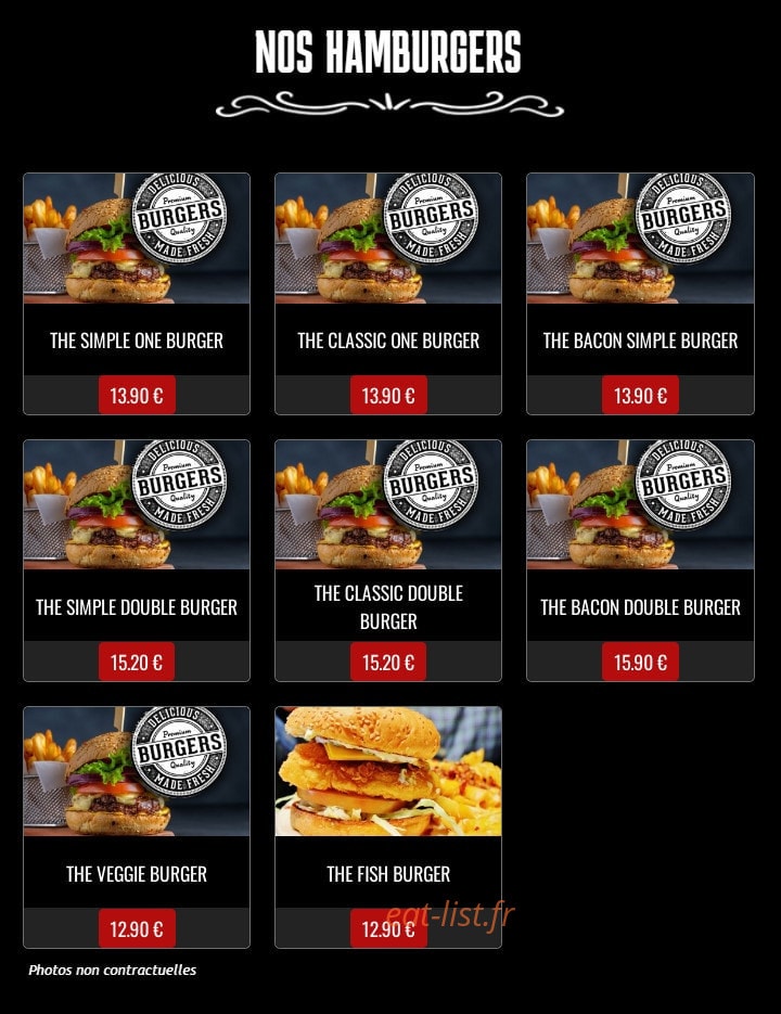 Broasted chicken — carte page 3