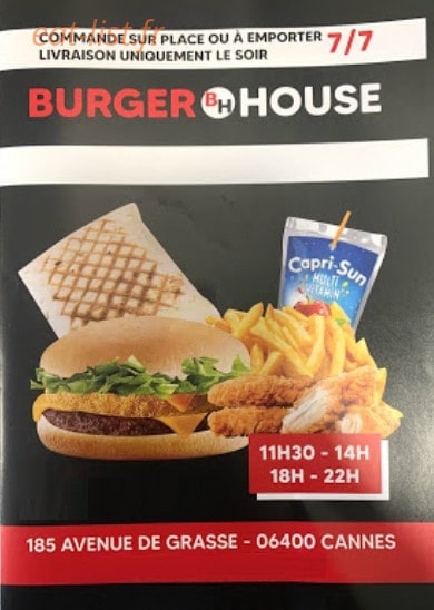 Burger House — carte page 1