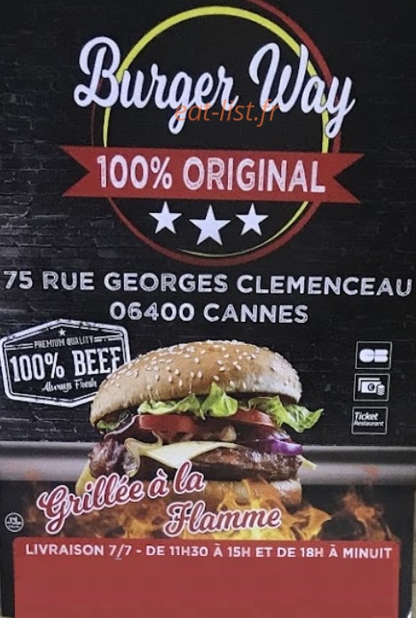 Burger way — carte page 1