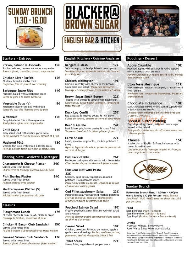 Cannes Chef — carte page 2