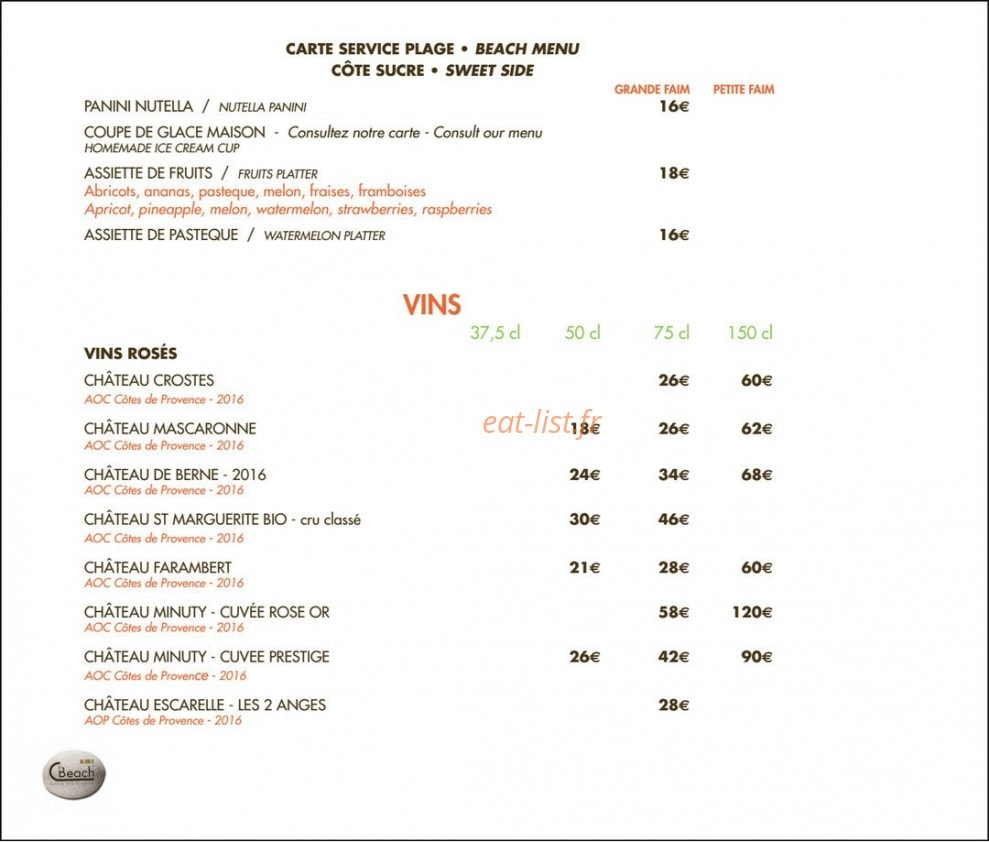 Cbeach — carte page 6