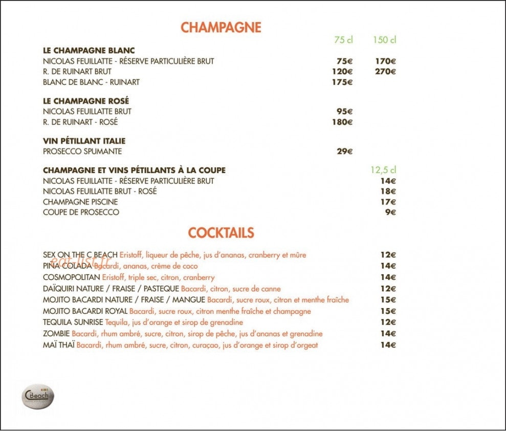 Cbeach — carte page 8