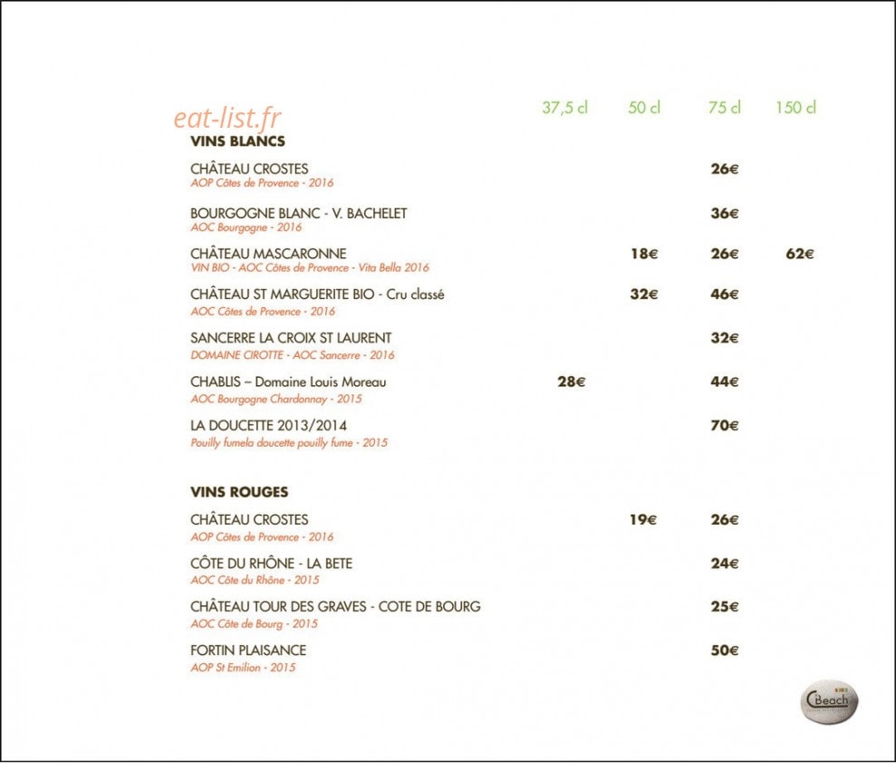 Cbeach — carte page 7