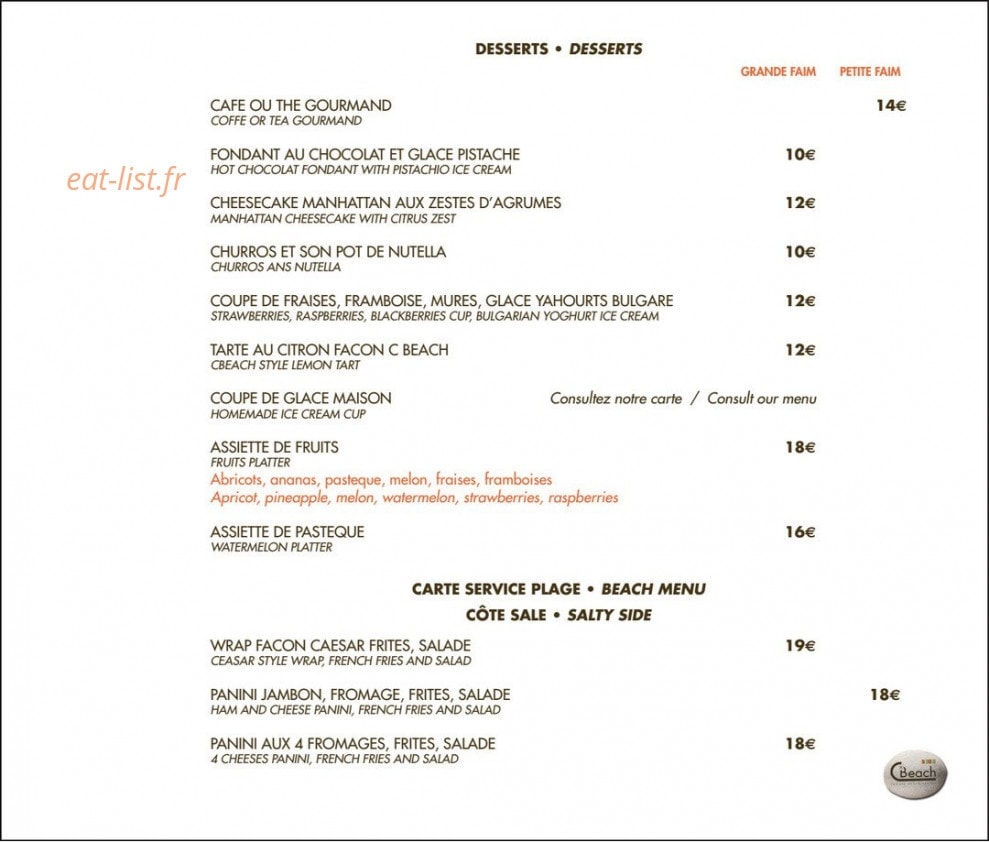 Cbeach — carte page 5