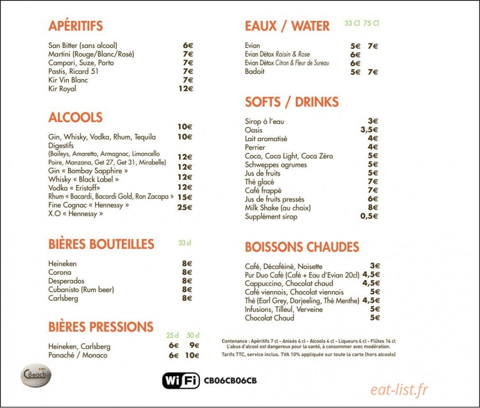 Cbeach — carte page 10