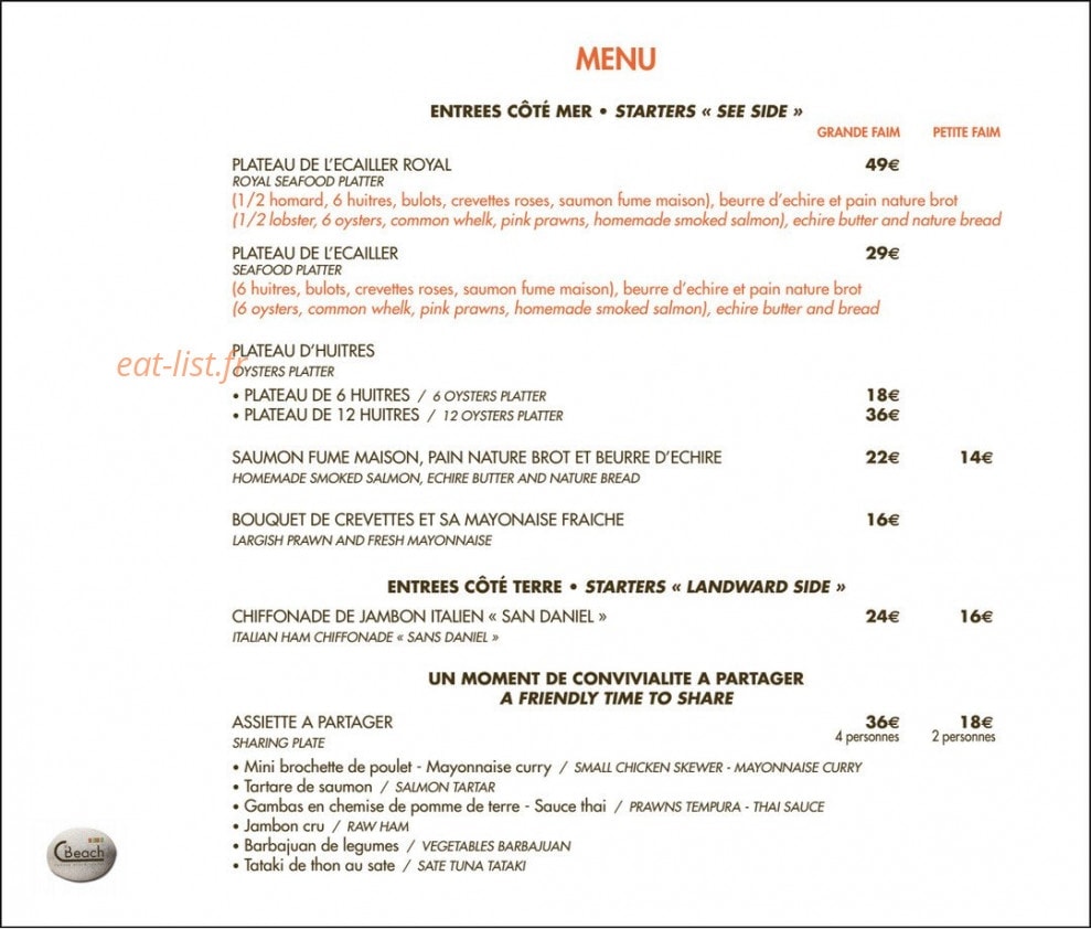 Cbeach — carte page 1
