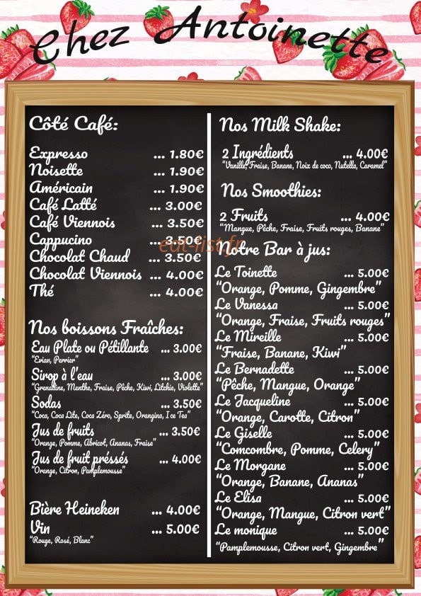 Chez antoinette — carte page 3