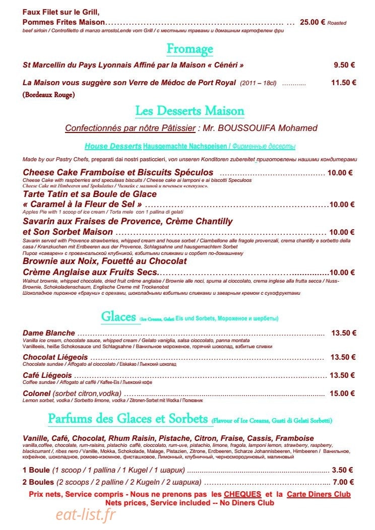 Chez Astoux — carte page 4