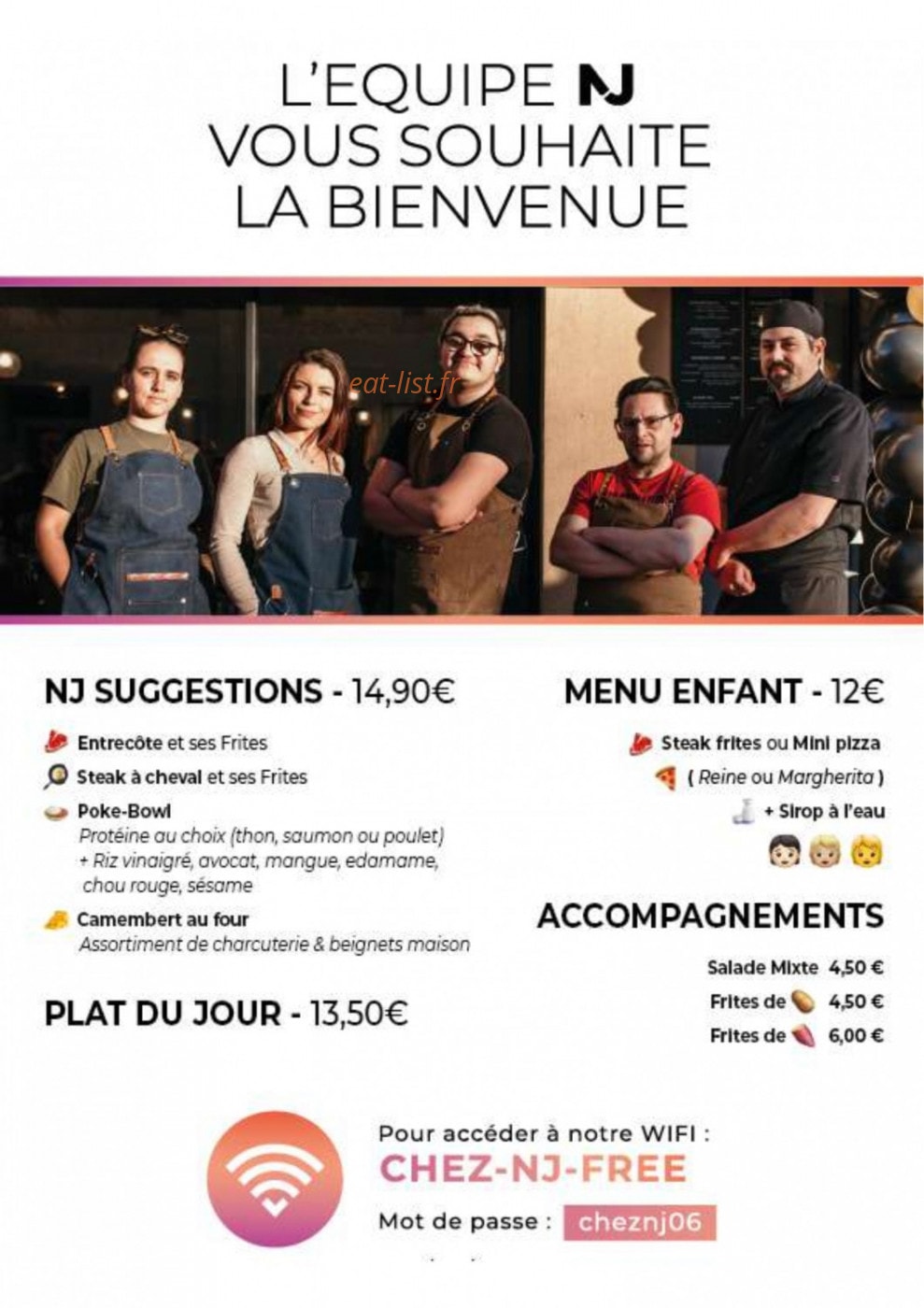 Chez NJ — carte page 2