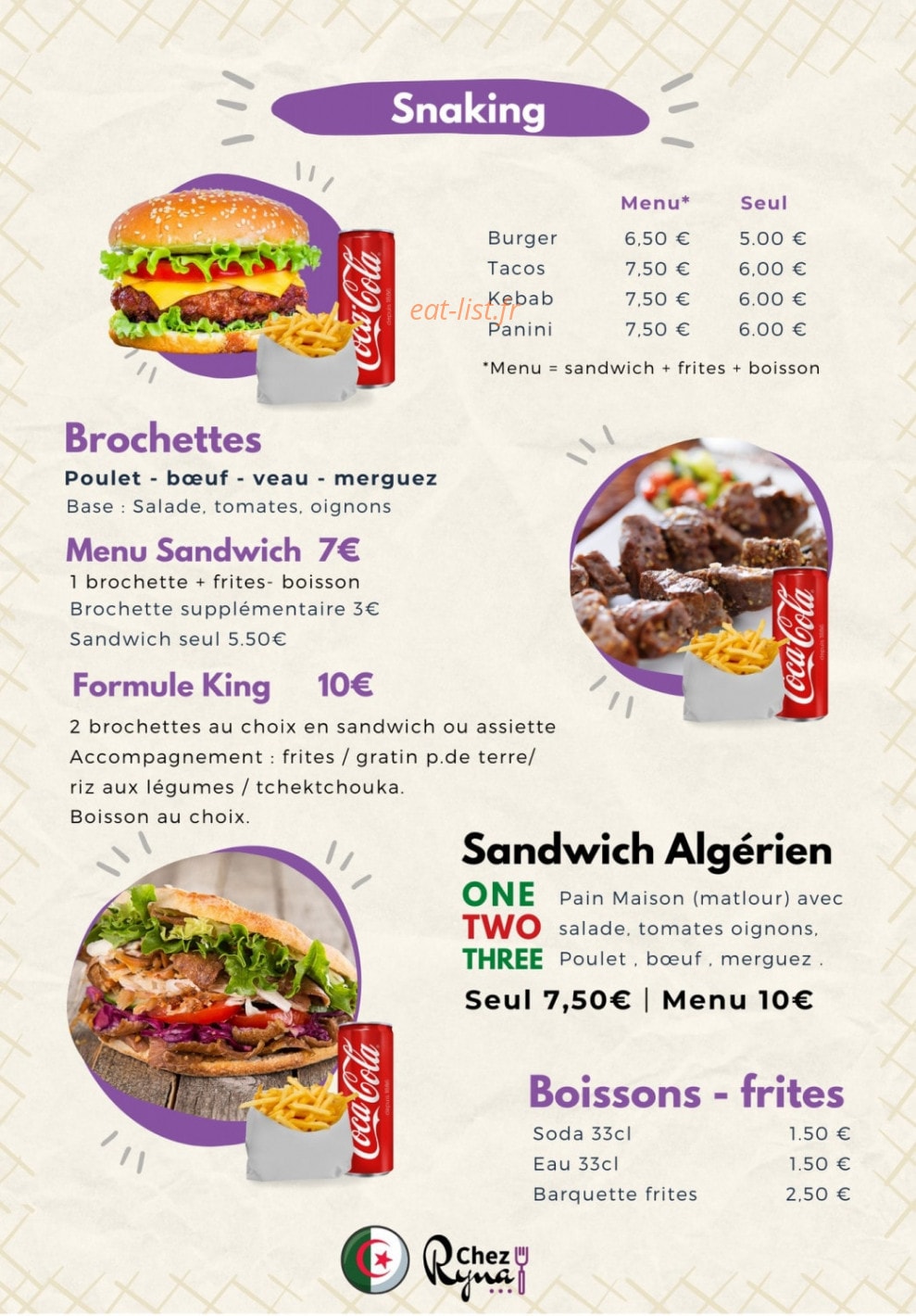 Chez Ryna - La Bonne Brochette — carte page 4