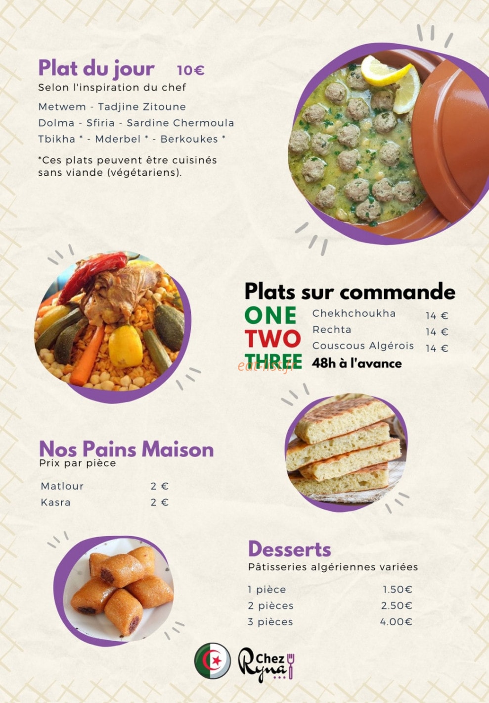 Chez Ryna - La Bonne Brochette — carte page 3
