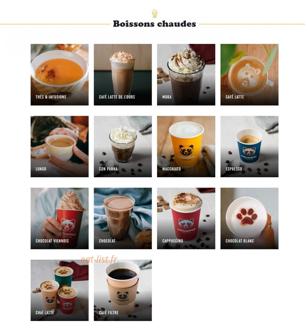 Columbus Café & Co — carte page 5