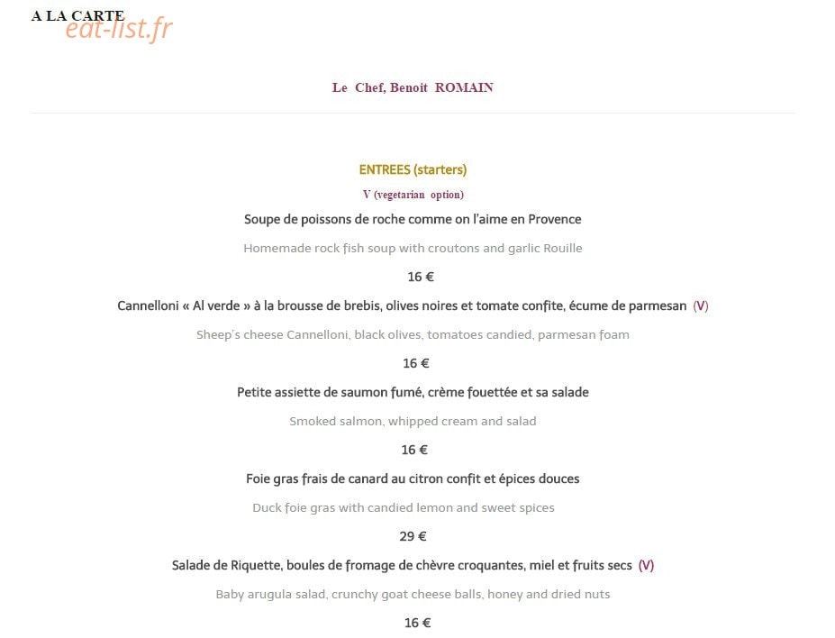 Da Bouttau — carte page 1