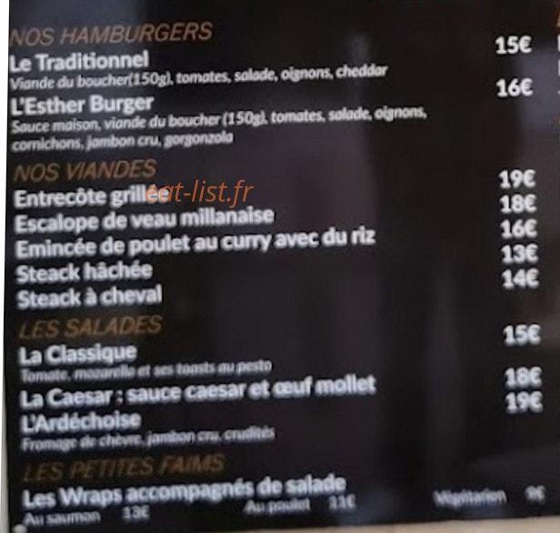 Esther Caffé — carte page 2