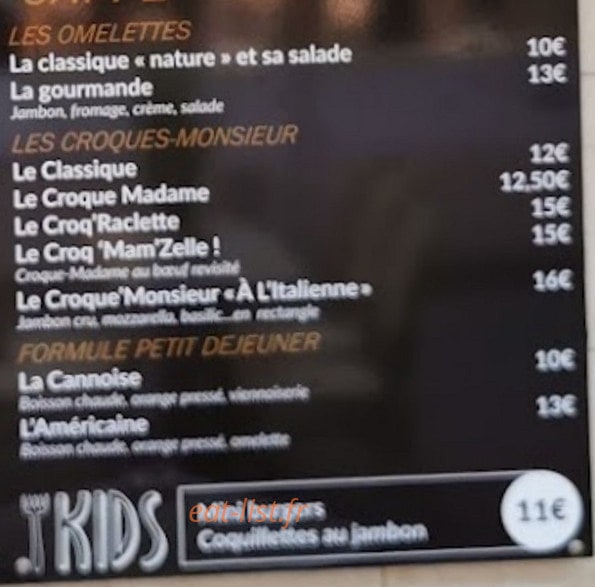 Esther Caffé — carte page 1
