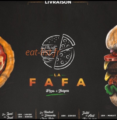 Fafa pizza — carte page 1
