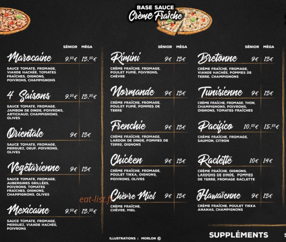 Fafa pizza — carte page 2