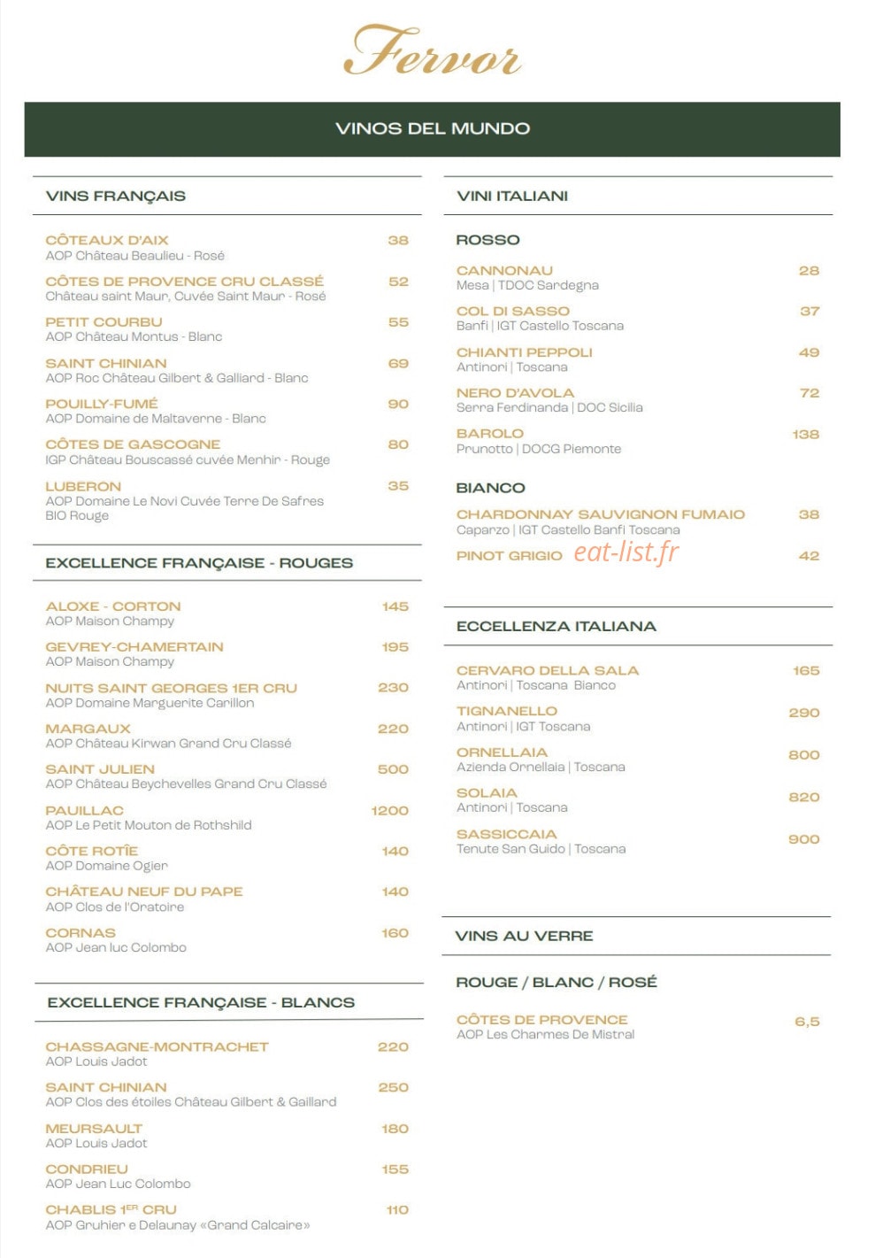 Fervor — carte page 6