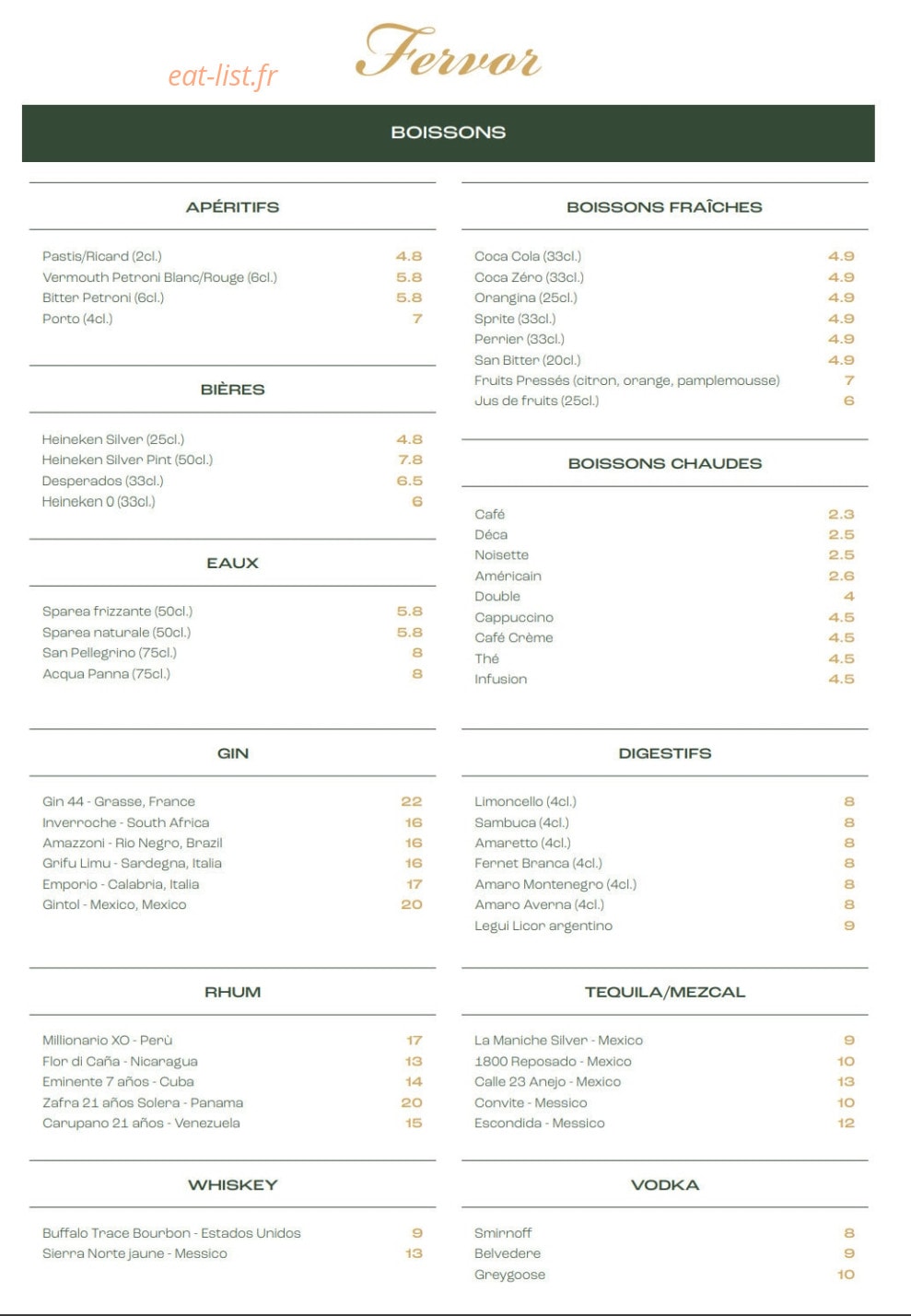 Fervor — carte page 7