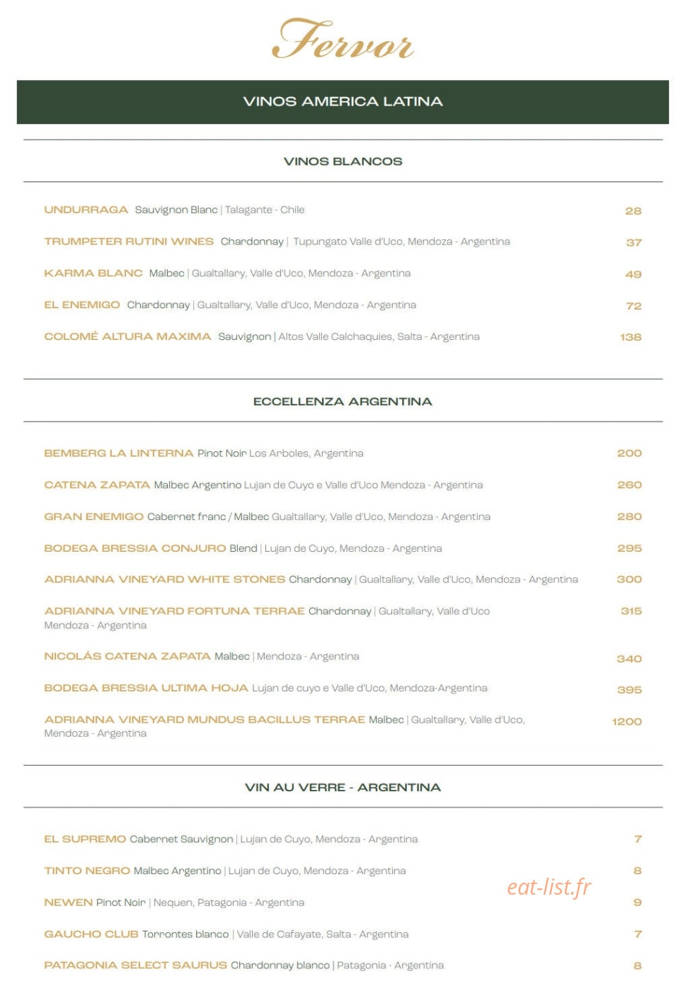 Fervor — carte page 5