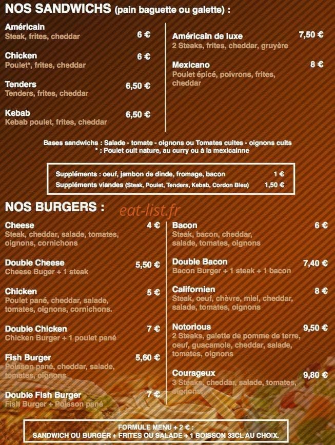 Food express — carte page 2