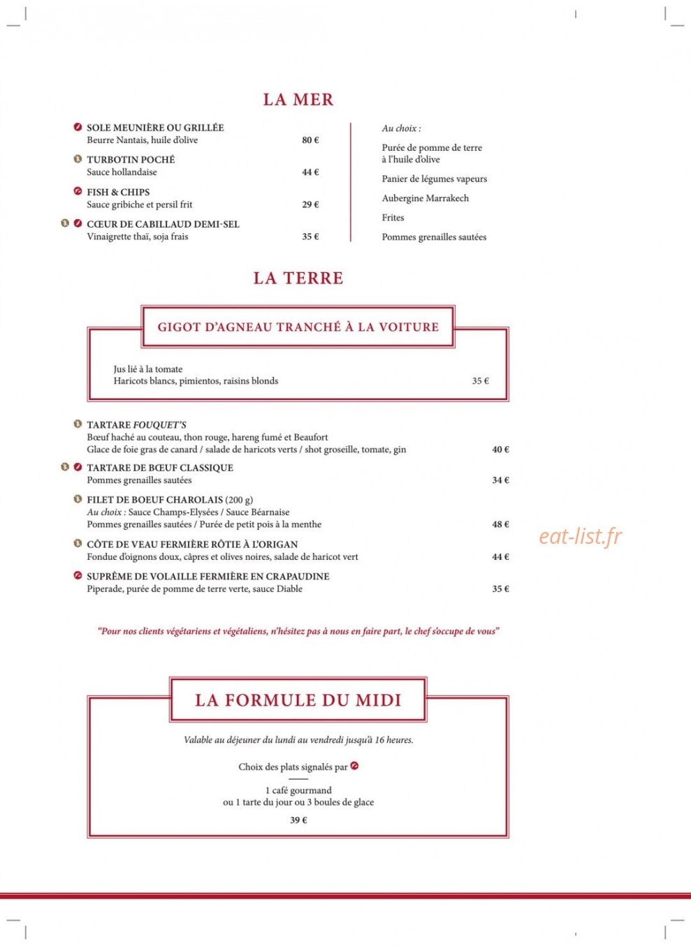 Fouquet's — carte page 4