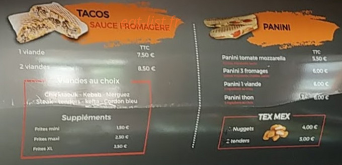 Funny food — carte page 3