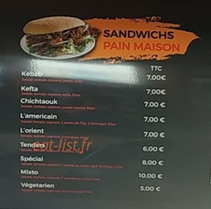 Funny food — carte page 1