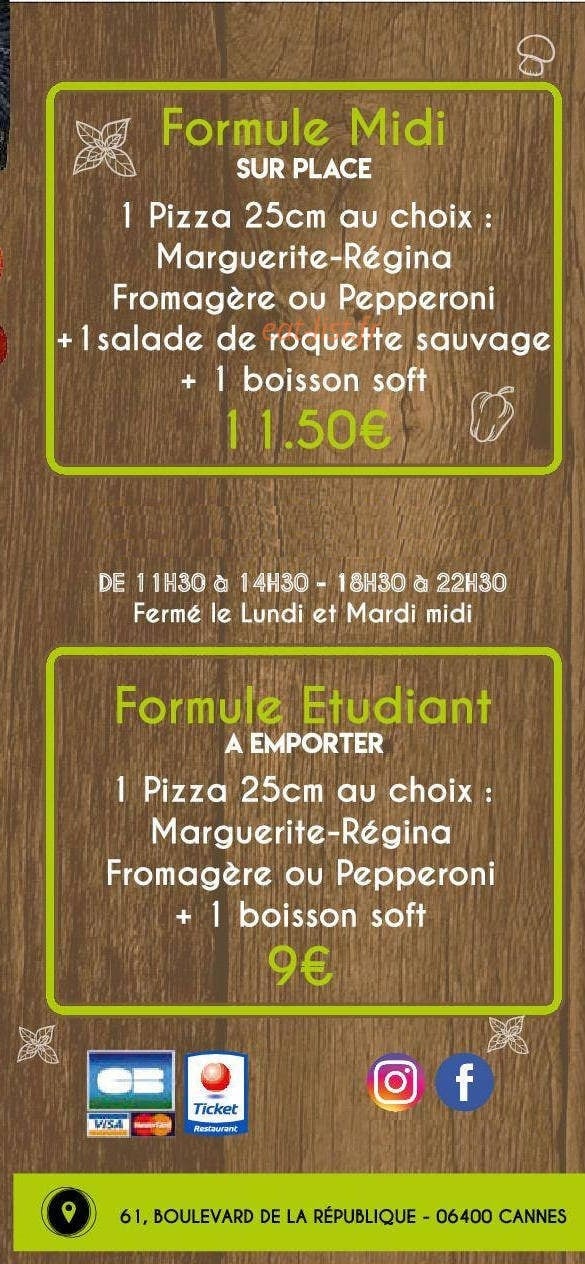 Green Pizza — carte page 2