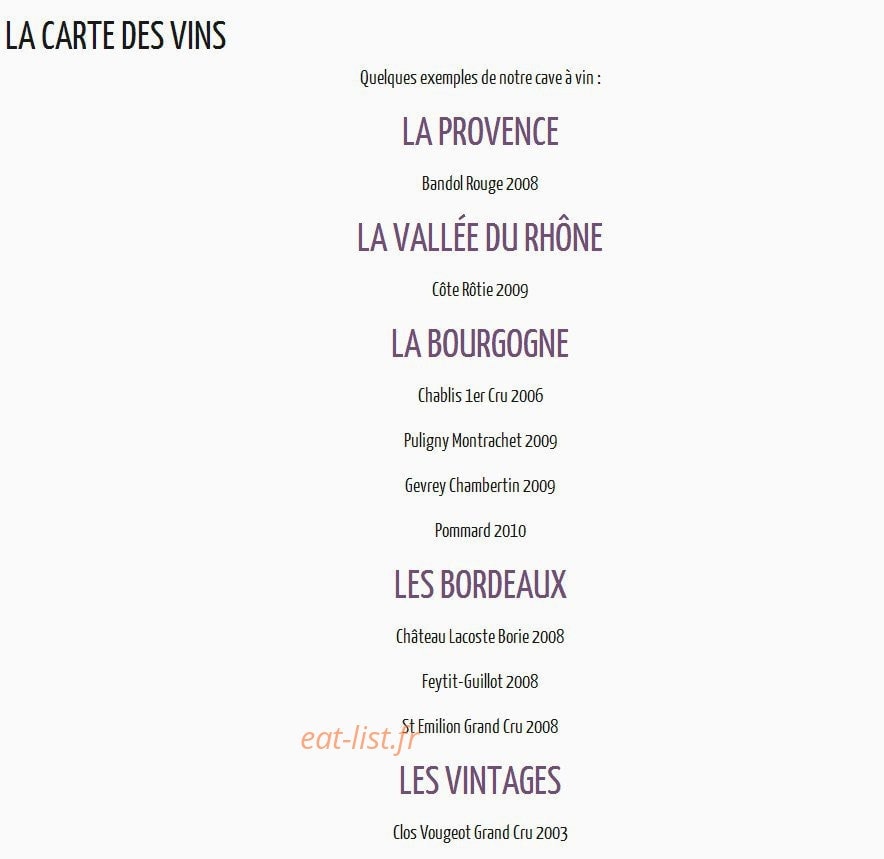 Grill and Wines — carte page 3