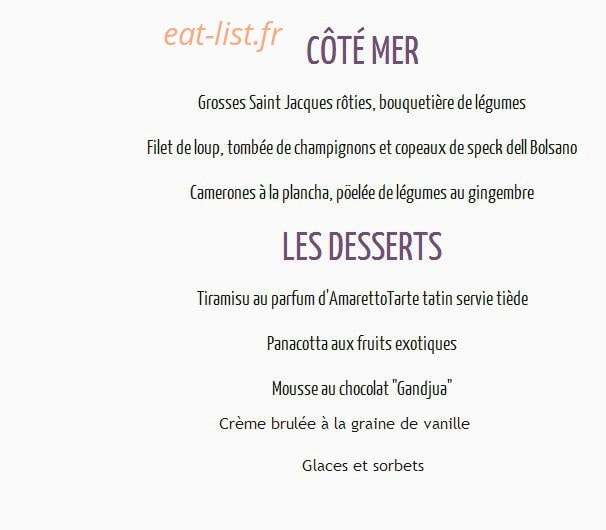 Grill and Wines — carte page 2