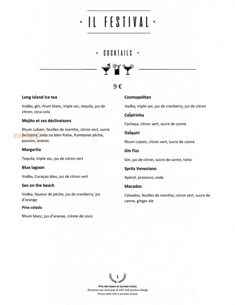 Il Festival by Tripodi — carte page 14