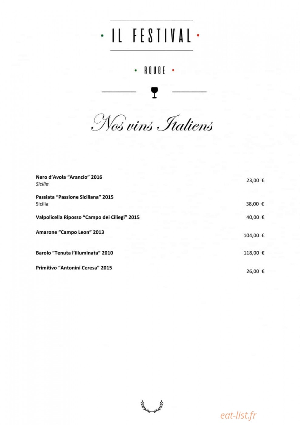 Il Festival by Tripodi — carte page 22