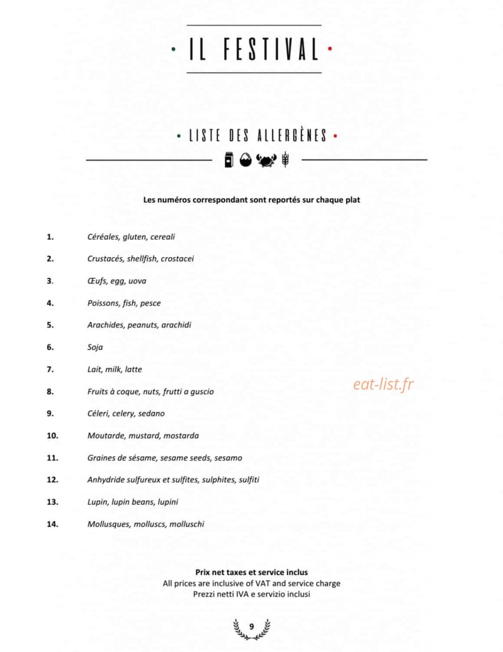 Il Festival by Tripodi — carte page 9